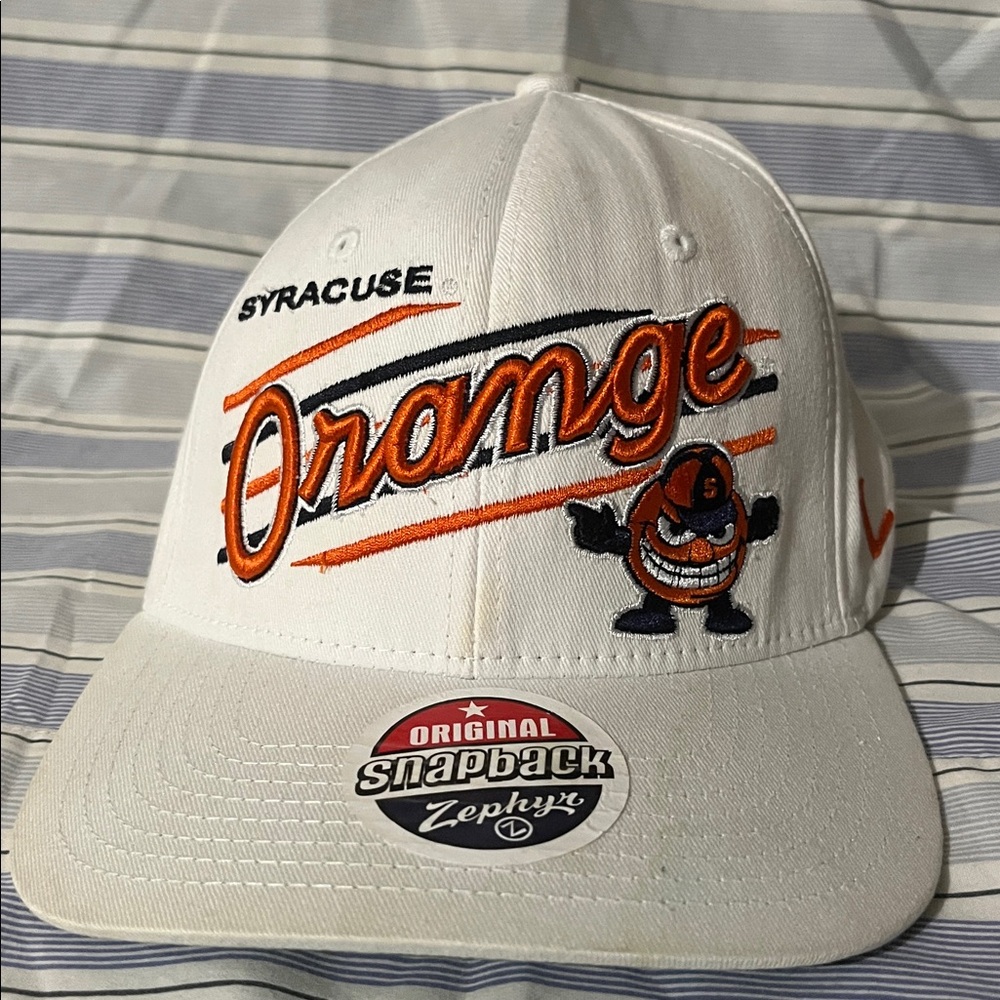 Zephyr Syracuse Orange White Snapback Hat